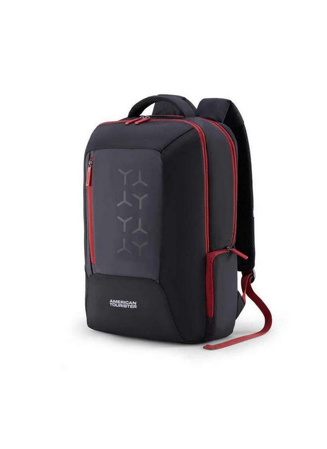 American Tourister Sigma 3.0 Style 01, 33.5L Volume Office Laptop Backpack with Front Organizer and Spacious Interiors for Men and Women - Black