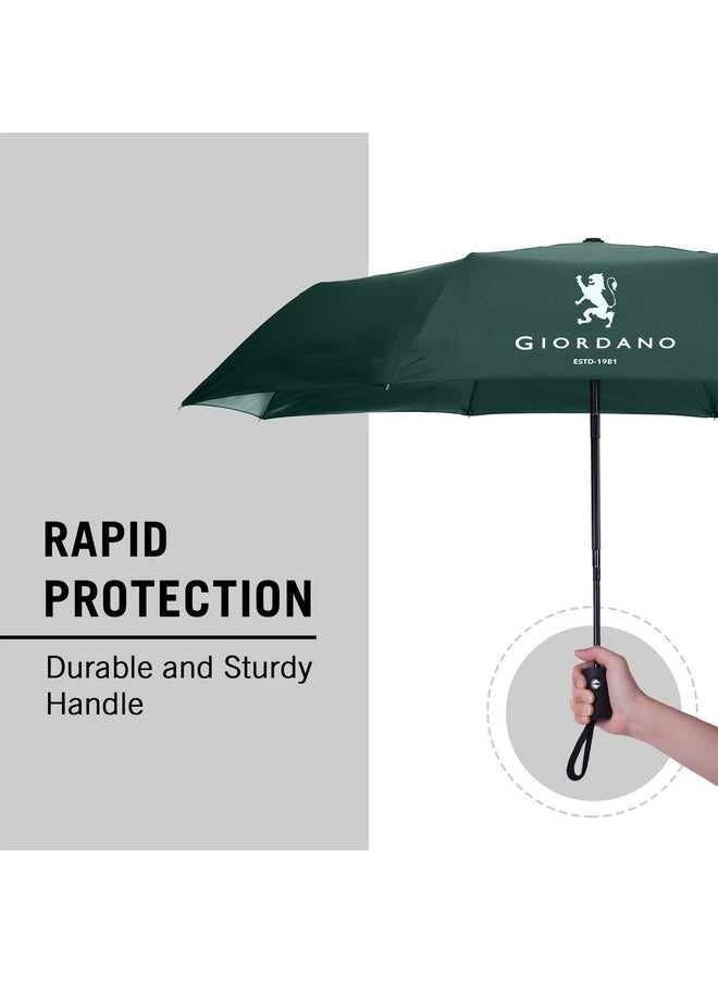 Giordano UV Protection Unisex Umbrella Use for Rain, Monsoon, Sunlight, Windproof Easy to Hold & Carry Umbrella for Men and Women | Travel Sleeve, Cover | Regular Size