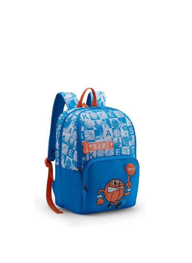 American Tourister Diddle 3.0, 21 L Volume School Backpack with Front Organizer and Spacious Interiors for Girls and Boys - Baller Blue