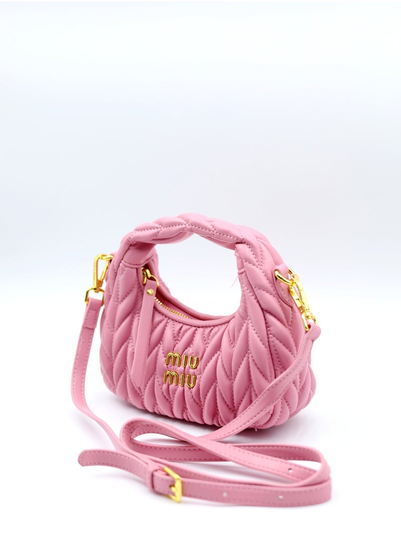 MIU Wander nappa leather hobo Shoulder Bag