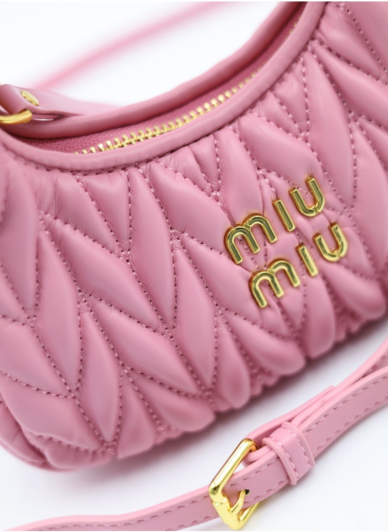 MIU Wander nappa leather hobo Shoulder Bag