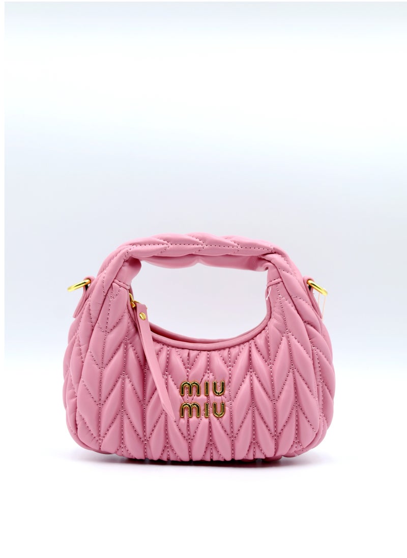 MIU Wander nappa leather hobo Shoulder Bag