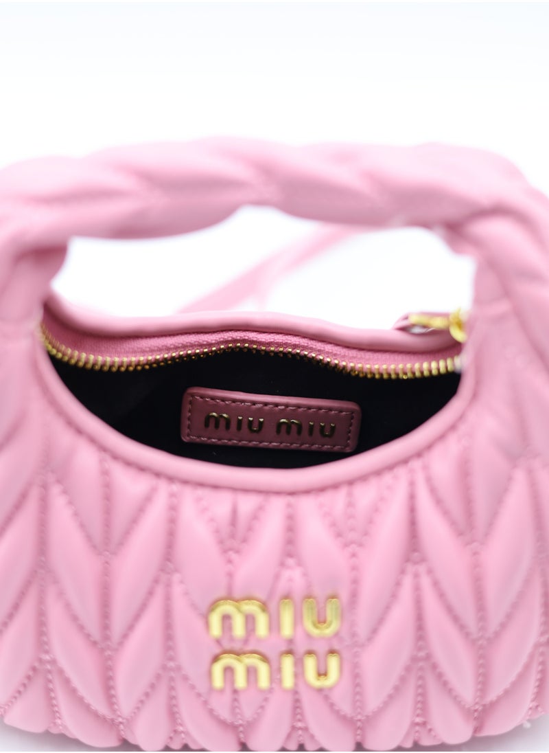 MIU Wander nappa leather hobo Shoulder Bag