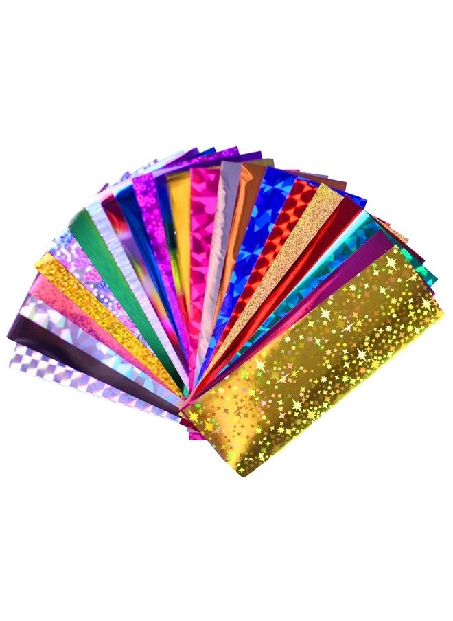 Beaute Galleria 50 Pieces Nail Foil Transfer Stickers, Laser Galaxy Starry Sky Nail Art Decorations