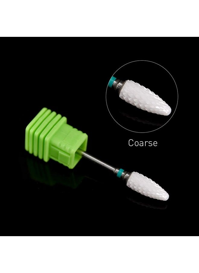 KADS Professional Medium Flame Cuspidal Nail Drill Bit Polish Tools Ceramics Grinding Stone Head Electric Nail Drill Nail Art Machine 3/32