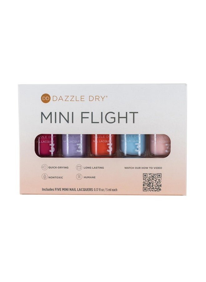 Dazzle Dry Mini Flight - Happy Hues- 5 Mini Lacquers