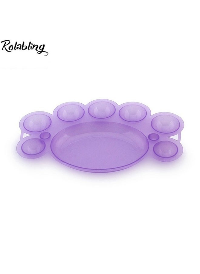 Rolabling 6 pcs Nail Art Dappen Dish Nail Art Polish Color Mixing Palettes Manicure Tool Nail Painting Mixed Color Palette Nail Gel Color Makeup Display Board