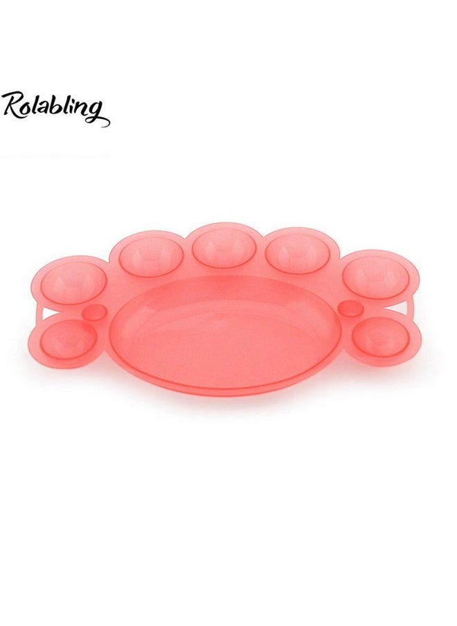 Rolabling 6 pcs Nail Art Dappen Dish Nail Art Polish Color Mixing Palettes Manicure Tool Nail Painting Mixed Color Palette Nail Gel Color Makeup Display Board