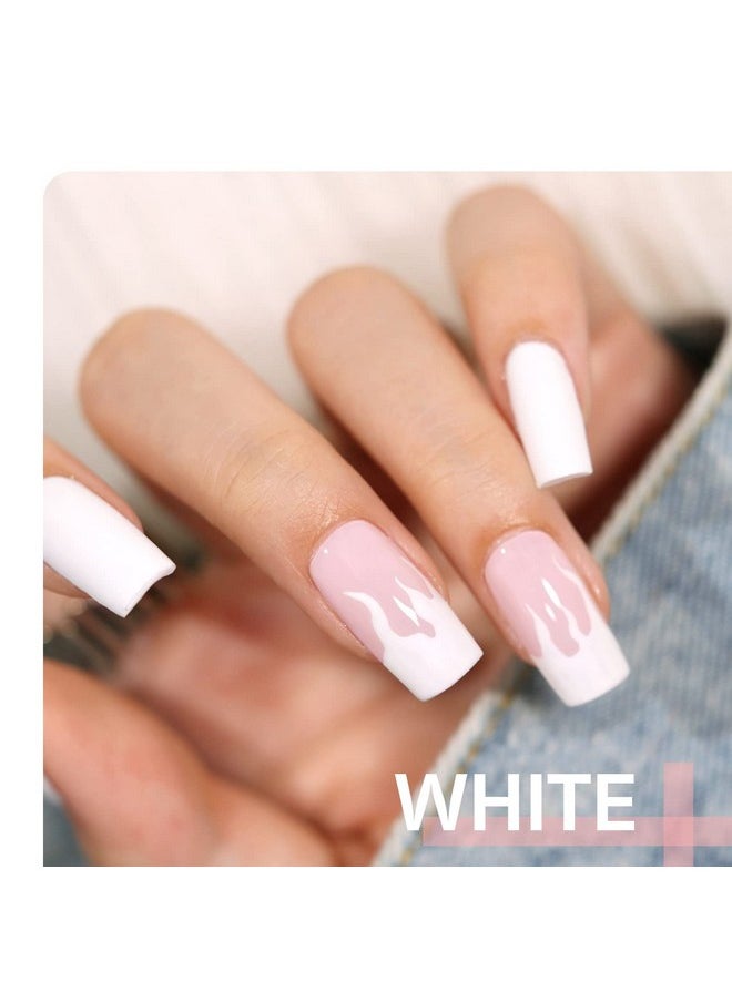 GAOY White Gel Nail Polish, 16ml Color 1002 Soak Off UV Light Cure Gel Polish for French Tips Nail Art DIY Manicure at Home