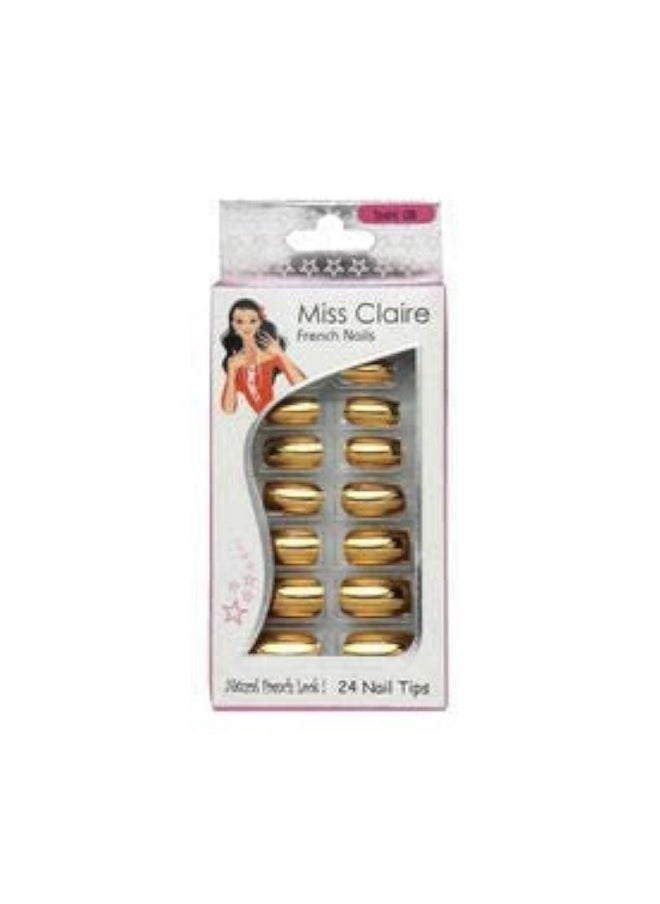 Miss Claire Miss Claire French Nails 24 Tmn08 (Ecp 14), Gold, 1 Count,