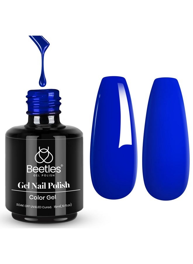 Beetles Gel Nail Polish Paulina Lapis Blue Color Translucent Soak Off Uv LED Nail Lamp Gel Polish, Blue Color Soak Off U V LED Gel Polish Nail Art Design Manicure Salon DIY Salon Gel