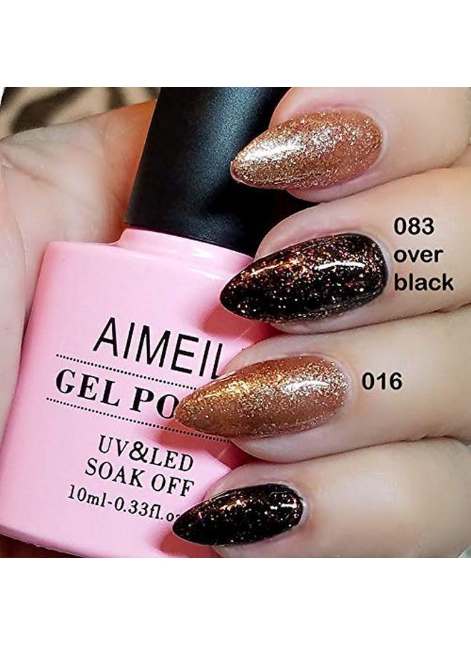 AIMEILI Galaxy Paranoid Collection Soak Off Clear Glitter Gel Nail Polish Color for Christmas Gift Set Of 6pcs X 10ml - Kit Set 18