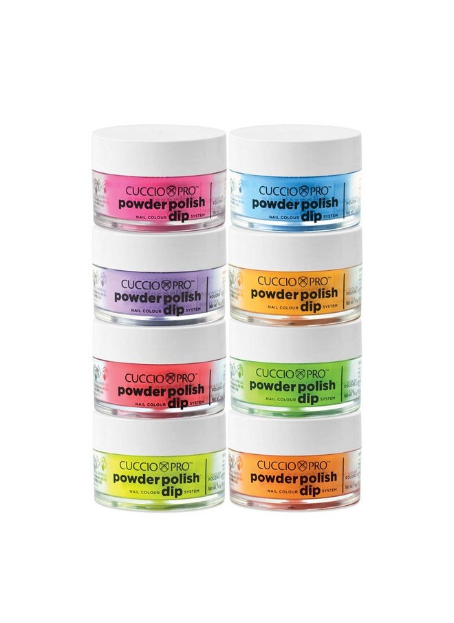 Cuccio Pro Powder Polish Nail Colour Dip System - Funky Neons 8 X 0.5 Oz, 8count