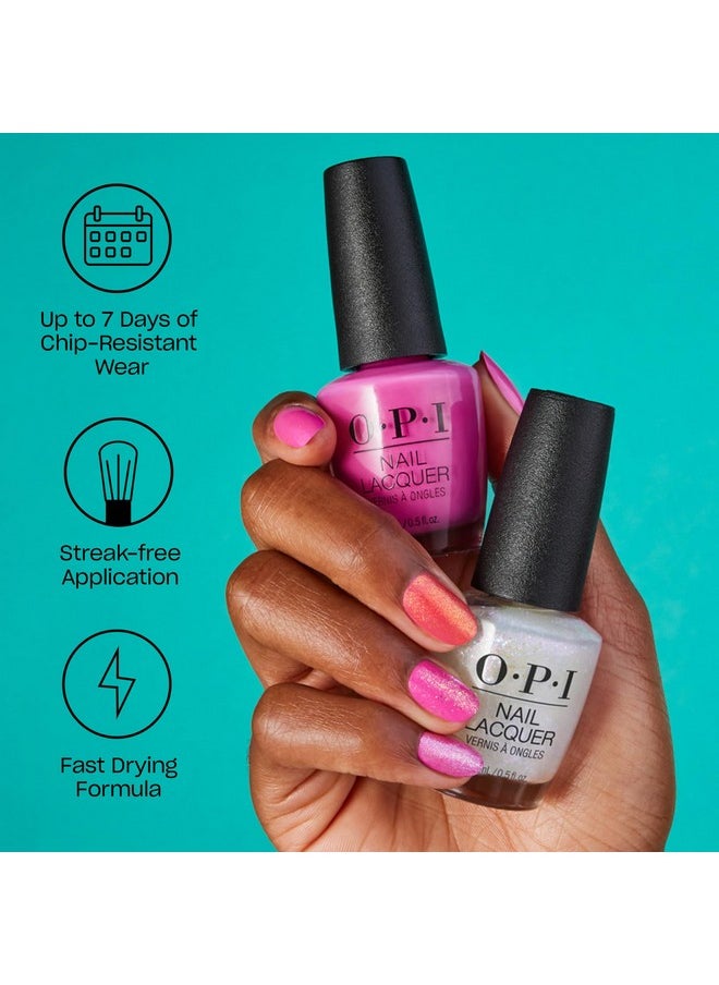 OPI Nail Lacquer Rich Girls & Po-Boys | Opaque Bright Blue Crème Chip Resistant Nail Polish | Vegan, Fast Drying, Streak Free