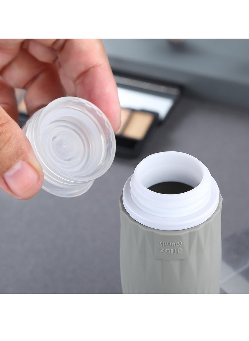 Gemice Travel Bottles for Toiletries, Travel Essentials Refillable Leak Proof Travel Size Toiletries, 3oz TSA Approved Sillicone Squeezable Travel Size Containers for Shampoo Wash Body Lotion (4 Pack)