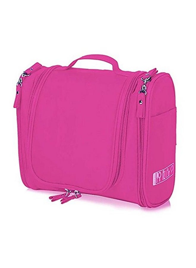 PETRICE Toiletry Bag for Women Makeup Pouch Waterproof Shower Wash Bag Cosmetic Organizer Case Travel Kit Pack with Hook (Pink) 9.1 x 4.1 x 8.1 cm