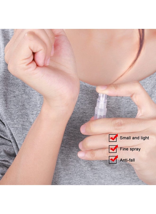 Fandamei 60 Pack 3ml Mini Clear Plastic Spray Bottle Empty Cute Perfume Atomizer for Cleaning, Travel, Essential Oils, Perfume.