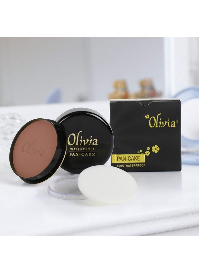 Olivia Waterproof Dark Egyptian Natural, Matte, Velvety Makeup Concealer Pan Cake (Shade No.929, Cream, 25 g)- Pack of 3 Matte Finish