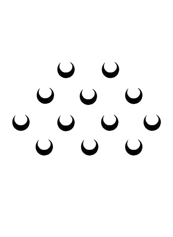 Comet Busters Moon Shaped Black Bindi (6mm) (BIN550)