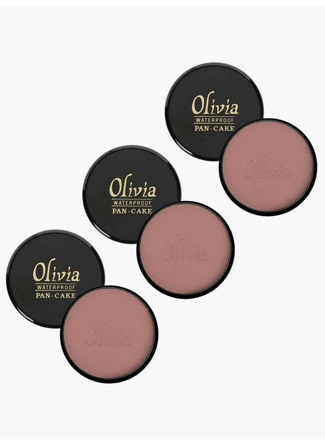 Olivia Waterproof Touch And Glow Makeup Natural, Matte, Velvety Concealer Pan Cake (Cream, 25G, Shade No.29) - Pack Of 3 Matte Finish, Medium, All, Combination, Sensitive, Dry, Normal