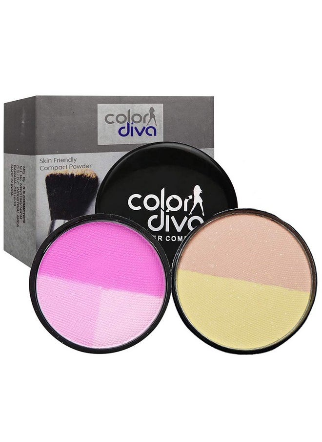 COLOR DIVA 5in1 Compact Powder With Blush 35gm