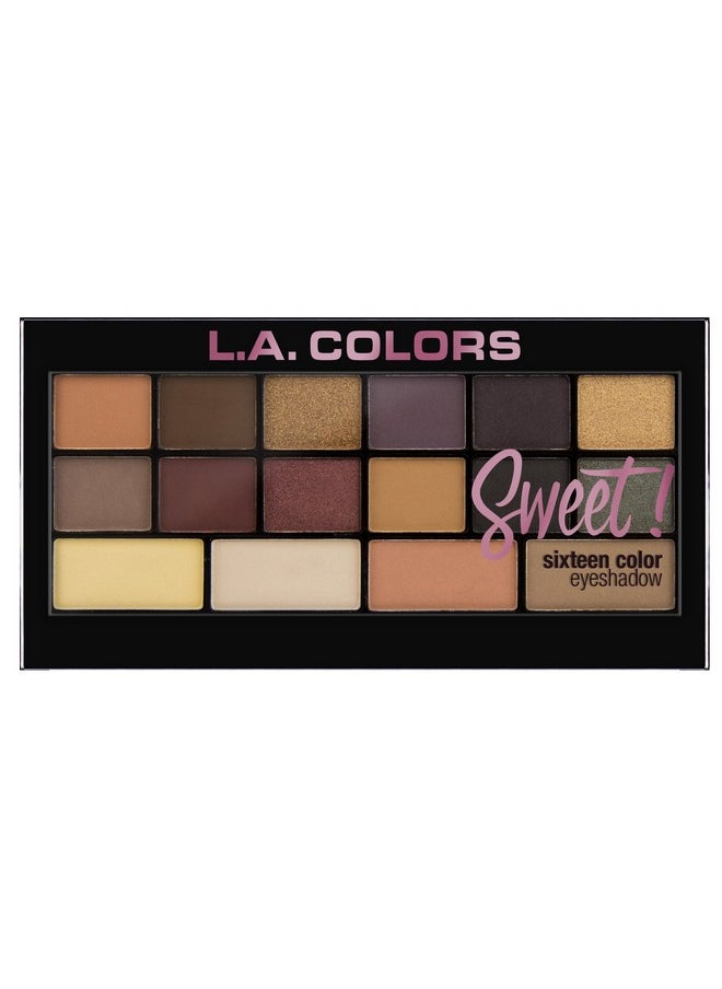 L.A. Colors Sweet 16 Color Eyeshadow Palette, Seductive, 20g