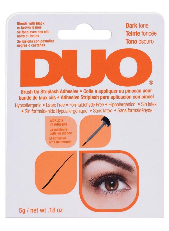 Duo Brush-On Striplash Adhesive Dark Tone 0.18 Ounce (5.3ml) (3 Pack)