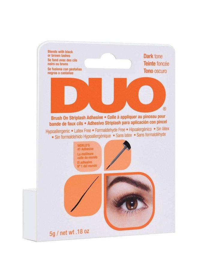 Duo Brush-On Striplash Adhesive Dark Tone 0.18 Ounce (5.3ml) (3 Pack)