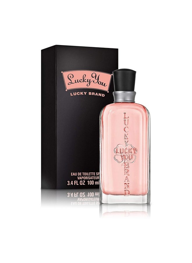 Lucky You Perfume for Women, Eau De Toilette Day or Night Spray with Fresh Flower Citrus Scent, 3.4 fl oz