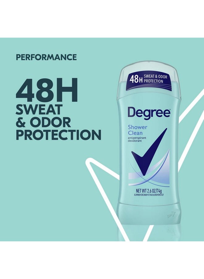 Degree Deodorant Womens Motion Sense Shower Clean, 2.6 Ounce (Pack of 3)