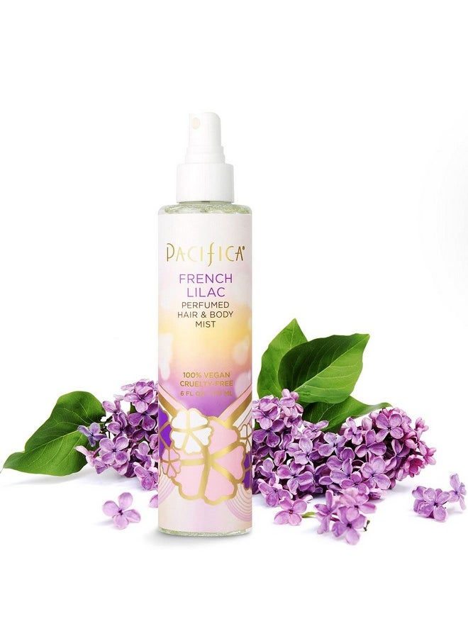 Pacifica French Lilac Perfumed Hair & Body Mist, Alcohol-Free Spray Designed For Head-To-Toe Wear, Vegan & Cruelty-Free, 6 Fl Oz