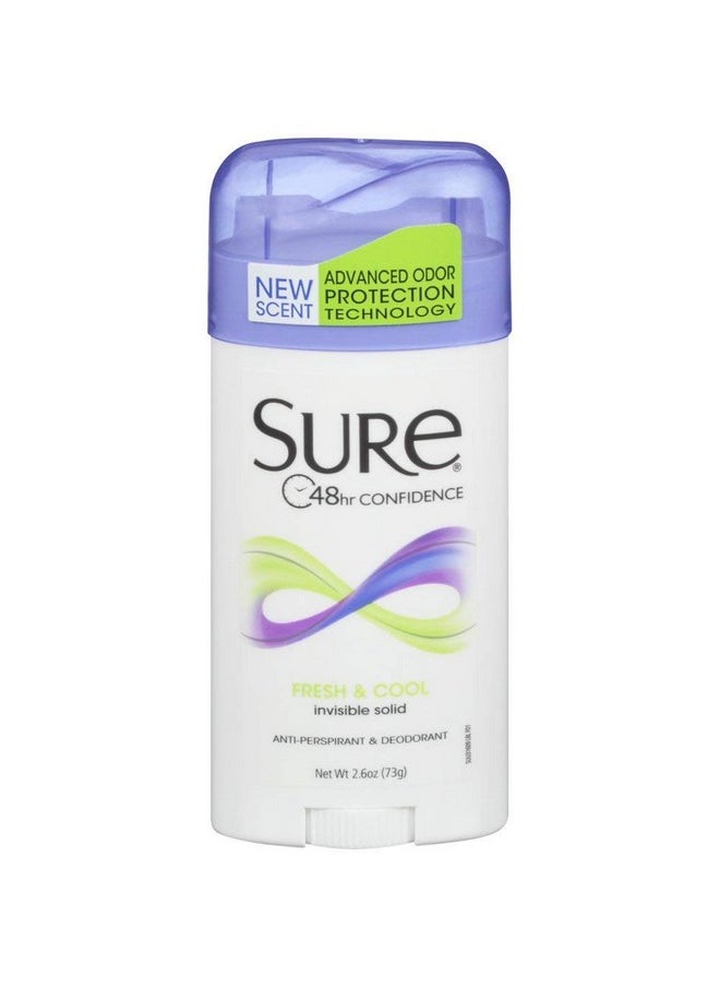 Sure Anti-Perspirant & Deodorant Invisible Solid Fresh & Cool 2.60 oz (Pack of 5)