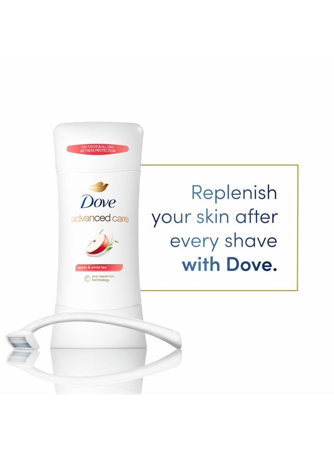 Dove Advanced Care Antiperspirant Deodorant Stick for Women, Apple & White Tea, for 48 Hour Protection And Soft And Comfortable Underarms, 2.6 oz