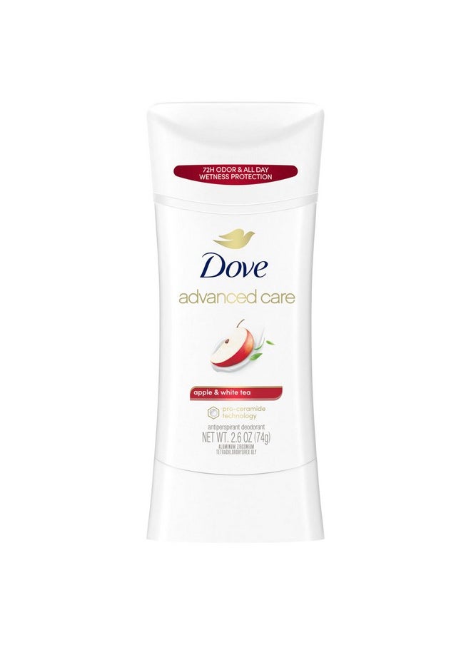 Dove Advanced Care Antiperspirant Deodorant Stick for Women, Apple & White Tea, for 48 Hour Protection And Soft And Comfortable Underarms, 2.6 oz