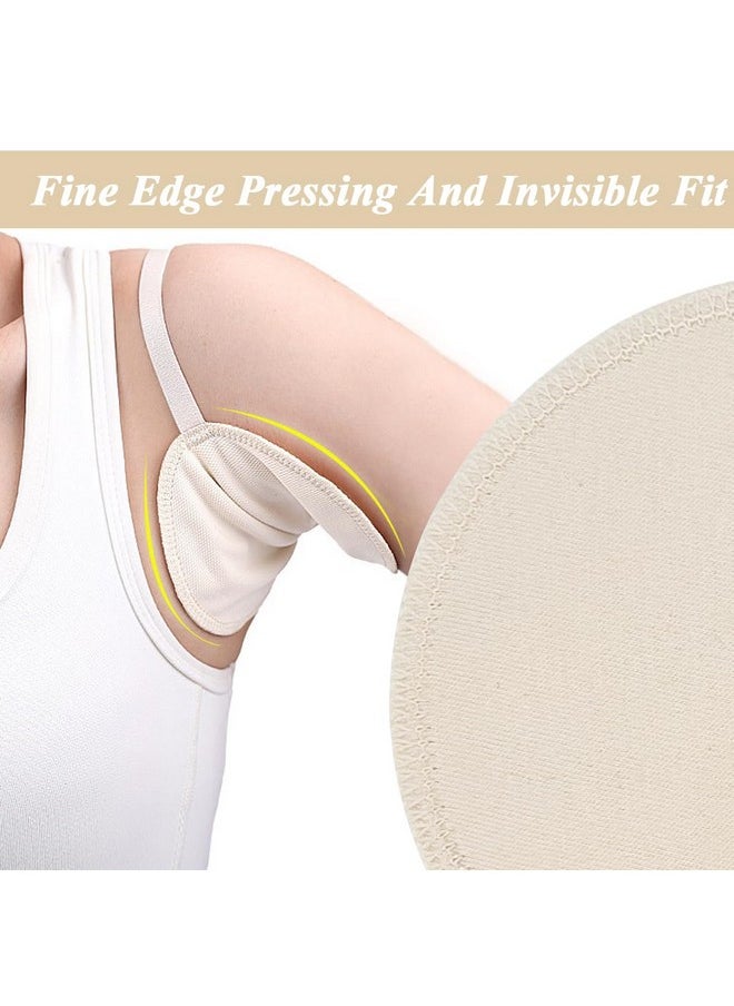 MAYCREATE® 2Pcs Sweat Pads for Underarms Women, Anti-slip Armpit Pads for Women Men, Sweat Absorbing Quick Dry Underarms Pad for Women, Washable & Resuable - Beige