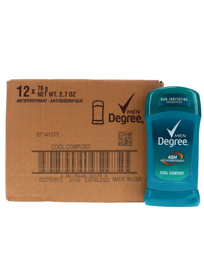 Degree Men Anti-perspirant, Cool Comfort 2.7 Oz (Pack of 12)