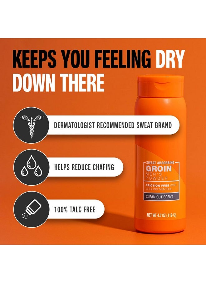 Carpe Sweat Absorbing Groin Powder (For Men) - Designed for Maximum Sweat Absorption - Mess and Friction Free, Stop Chafing