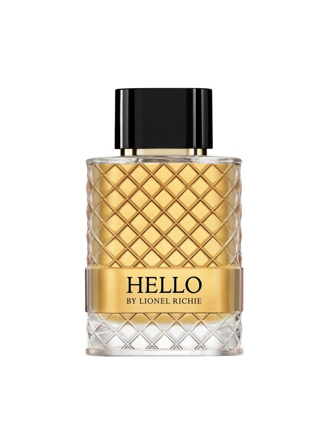 Lionel Richie Hello for Men - Classic Yet Adventurous, Effortlessly Seductive Eau De Cologne Scent For Him - Refreshing Fougère Blend With Warm, Amber Notes - Intense, Long Lasting Fragrance - 3.4 oz
