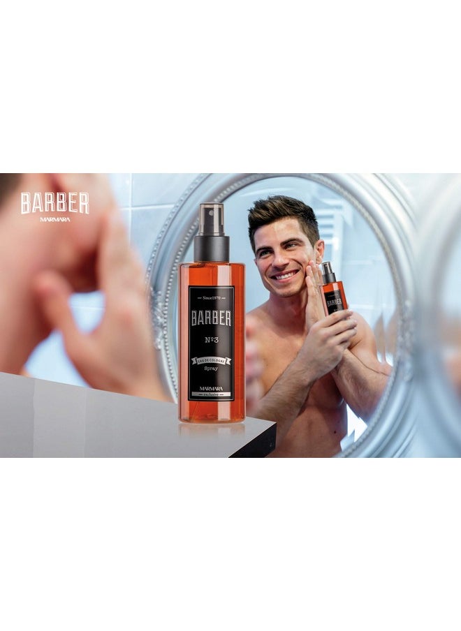 Marmara Barber Cologne - Best Choice of Modern Barbers and Traditional Shaving Fans (No 3 Orange, 500ml x 1 Bottle)