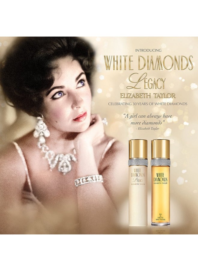 Elizabeth Taylor White Diamonds Legacy 3 Piece Fragrance Gift Set, Perfume for Women