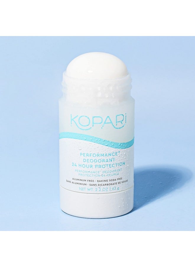 Kopari Performance Plus Aluminum-Free Deodorant, Sport Deodorant for 24 Hour Odor Protection, Non Toxic & Clean, No Parabens or Baking Soda, 2 oz