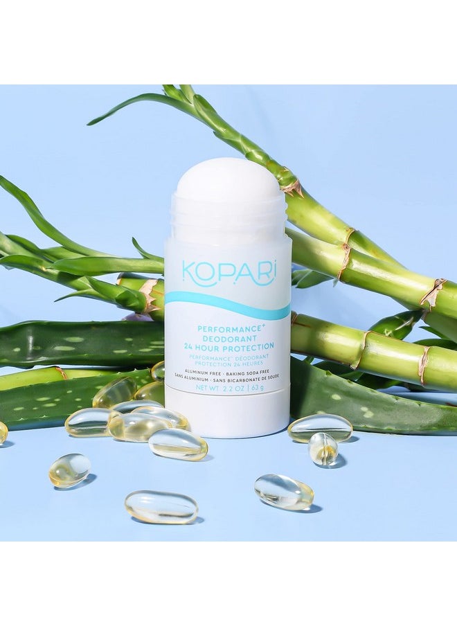 Kopari Performance Plus Aluminum-Free Deodorant, Sport Deodorant for 24 Hour Odor Protection, Non Toxic & Clean, No Parabens or Baking Soda, 2 oz