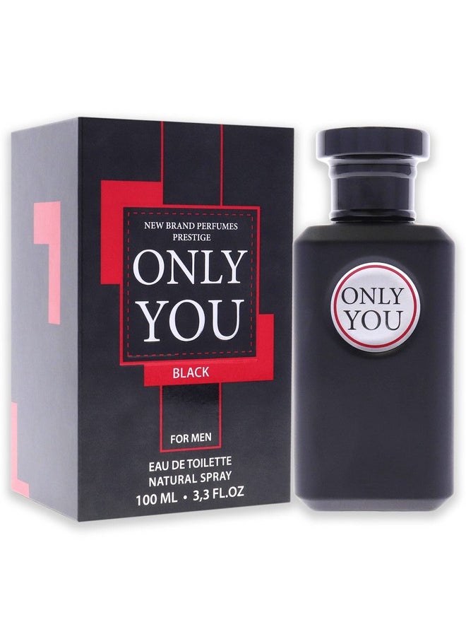 New Brand Perfumes Only You Black EDT Spray Men 3.3 oz,OYOU1M