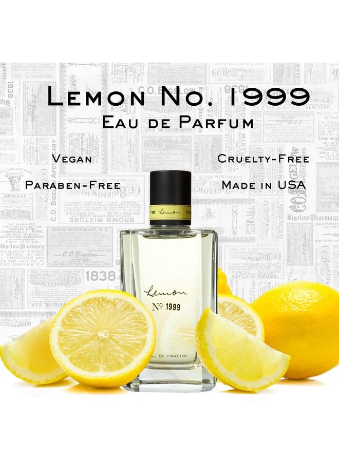 C.O. Bigelow Lemon Eau de Parfum No.1999, Lemon Perfume with Citrus & White Musk, 3.4 fl oz., Vegan & Paraben Free Perfumes