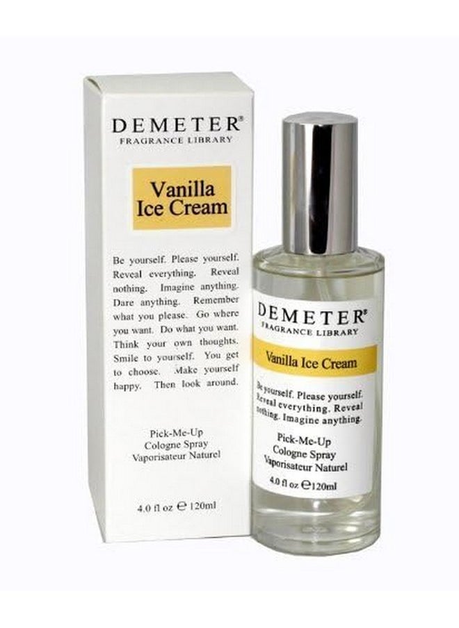 Demeter Vanilla Ice Cream For Women. Pick-me Up Cologne Spray 4.0 Oz