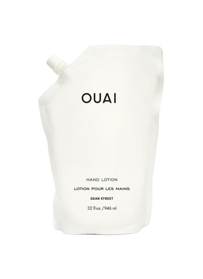 OUAI Hand Lotion Refill - Daily, Lightweight, Hydrating Lotion for Dry Skin - Made with Avocado, Rosehip and Jojoba Oil to Lock in Moisture - Never Greasy (32 Fl Oz)