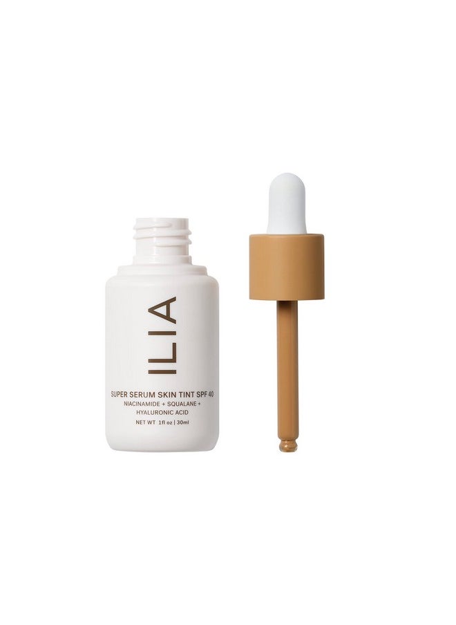 ILIA - Super Serum Skin Tint SPF 40 | Non-Comedogenic, Vegan, LIghtweight to Help Against Blue Light, + Pollution while Hydrating, Smoothing, + Refining (Morgat ST11.5, 1 fl oz | 30 ml)