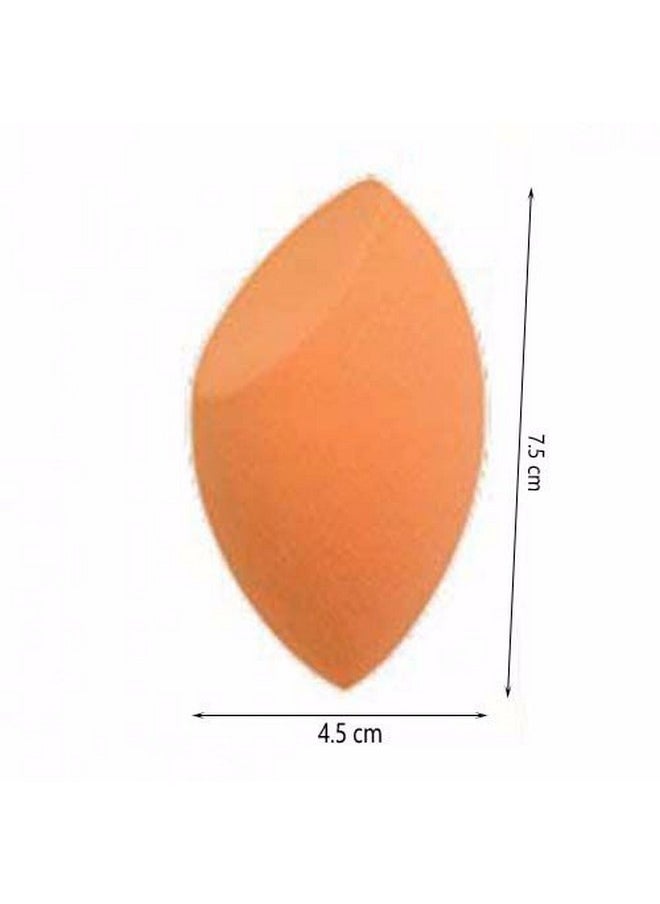 FOK Set Of 2 Latex Free Makeup Sponge Puff Beauty Blender Foundation Puff Cosmetic Powder Puff- Orange Color