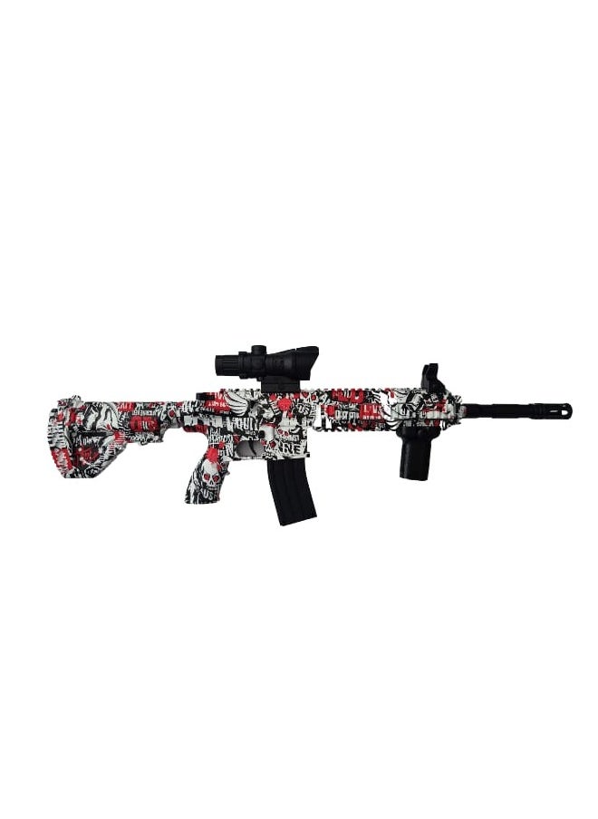 M416 Graffiti Gel Ball Blaster for Kids - Soft Bullet Shooting Game with Long-Range Shooting, Tactical Scope, and Accessories