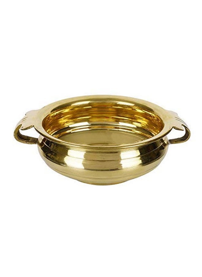 ROLIMOLI Pure Brass Plain Urli Decorative Bowl Diameter (8inch) Handcrafted Bowl for Floating Flowers and Tea Light Candles Home,Office and Table Decor Special for Diwali Gift